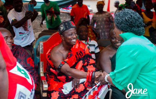 Prof. Jane Naana Opoku-Agyemang with Assin South Chief