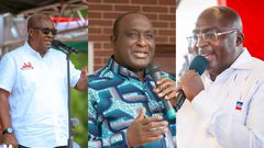 John Dramani Mahama, Alan Kyerematen and Dr Mahamudu Bawumia