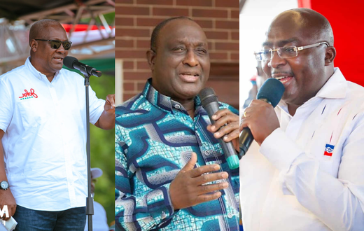 John Dramani Mahama, Alan Kyerematen and Dr Mahamudu Bawumia