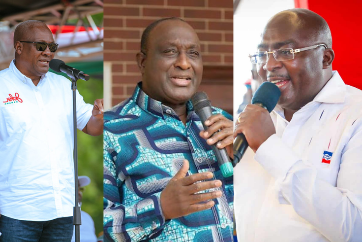 John Dramani Mahama, Alan Kyerematen and Dr Mahamudu Bawumia