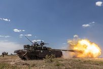 A Ukrainian military tank fires during military training as the war between Russia and Ukraine continues in Donetsk Oblast, Ukraine on May 28, 2024.Diego Herrera Carcedo/Anadolu via Getty Images