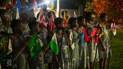 The Accra High School Choir sang both the Swiss and Ghana National anthem