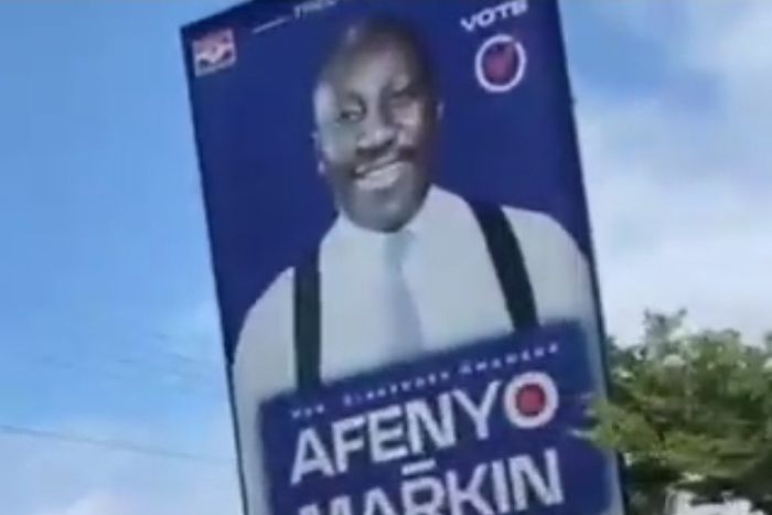 Political Billboard Vandalised