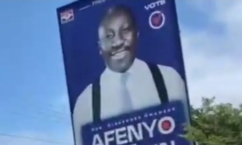 Political Billboard Vandalised