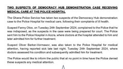 2 of 39 remanded Democracy Hub protesters receiving treatment at Police Hospital