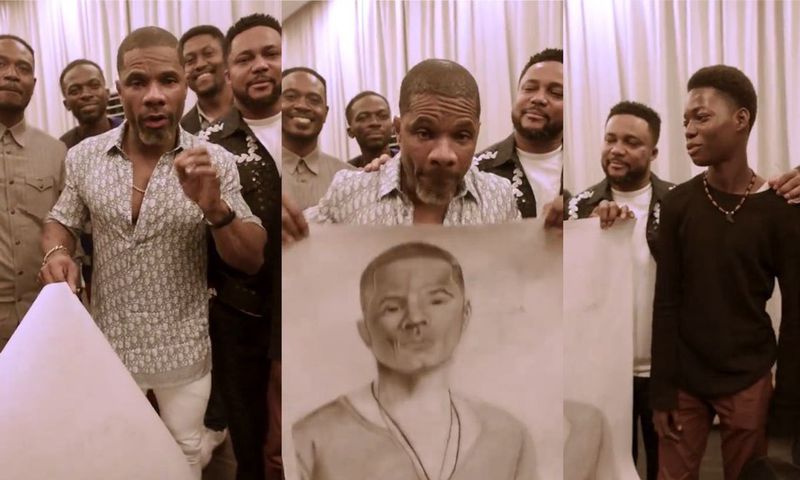 'I got to pay him' - Kirk Franklin reacts to free painting from Ghanaian artist