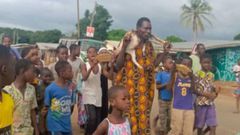 55-year-old man paraded amid singing and booing while carrying allegedly stolen goat