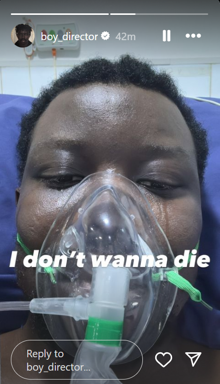 TG Omori says he does not want to die [Instagram/Boydirector]