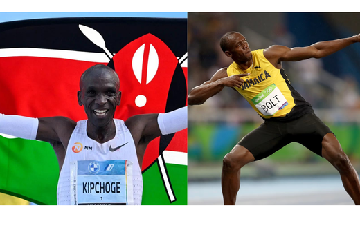 Usain Bolt and Eliud Kipchoge are two of the fastest runners in the world