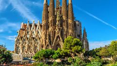 Nativity facade Sagrada Familia cathedral Barcelona Spain [Gettyimages]
