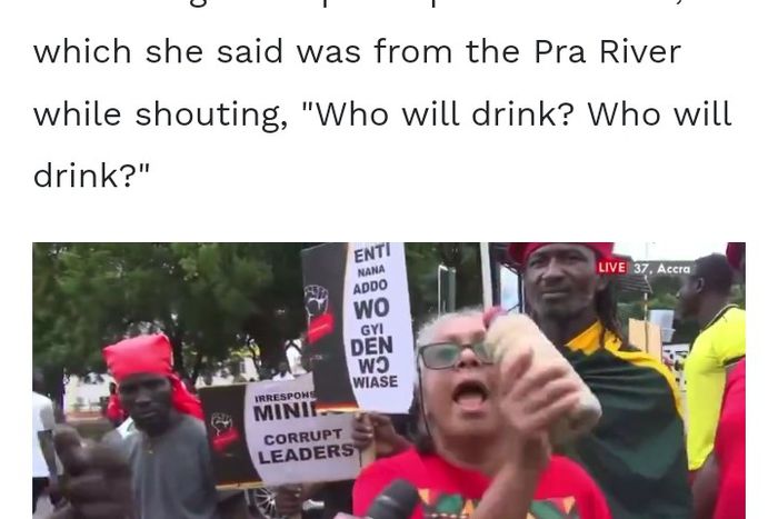 Protestor demands clean water