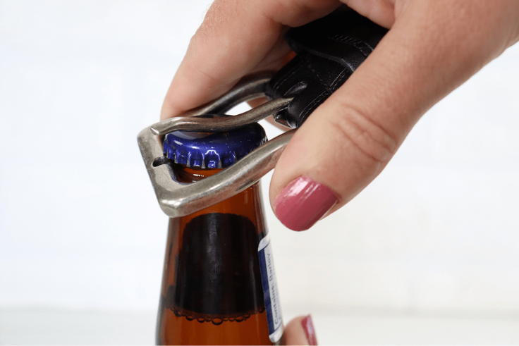 Opening a beer with a belt- {Man Made DIY}