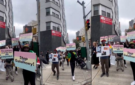 Ghanaians in New York protest against Akufo-Addo after UN General Assembly speech