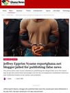 Court sentences Ghanaian blogger to 30 days in prison for publishing false news