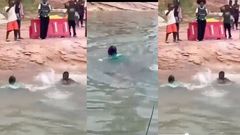 NDC protesters swim in abandoned National Cathedral-turned swimming pool