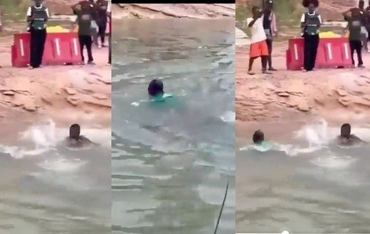 NDC protesters swim in abandoned National Cathedral-turned swimming pool