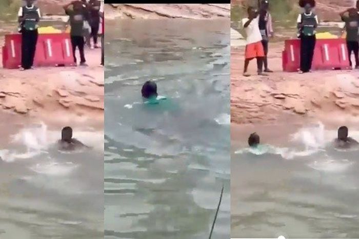 NDC protesters swim in abandoned National Cathedral-turned swimming pool