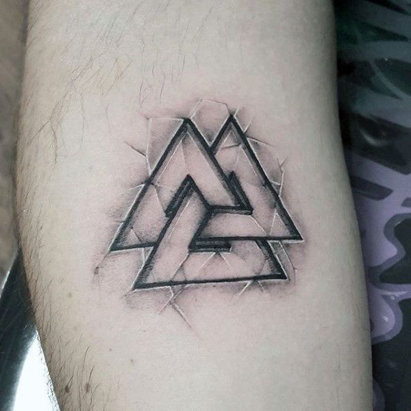 The Valknut tattoo [Pinterest]