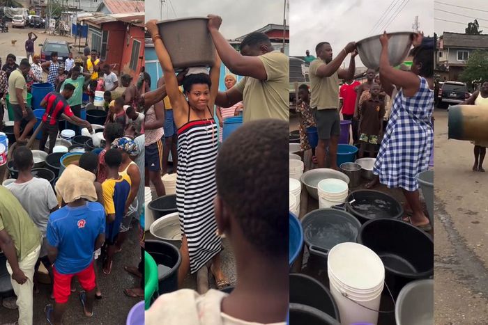 John Dumelo provides free water for Ayawaso West Wuogon constituents