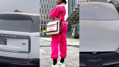 Salma Mumin takes delivery of new luxury cars, latest Range Rover and Tesla