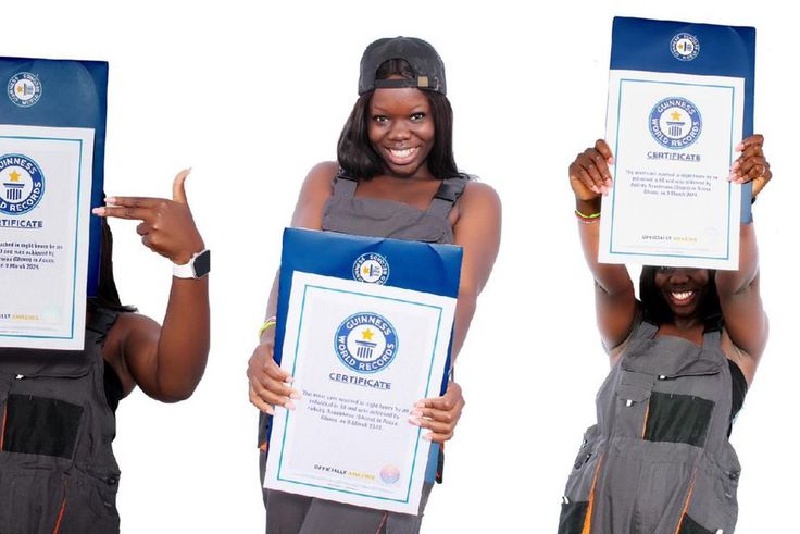 Felicity Asantewaa receives official GWR certificate for Wash-Car-a-Thon feat