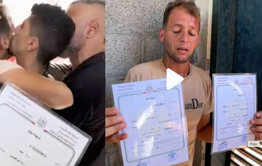 Heartbroken father in tears as Israeli strike kills newborn twins and wife