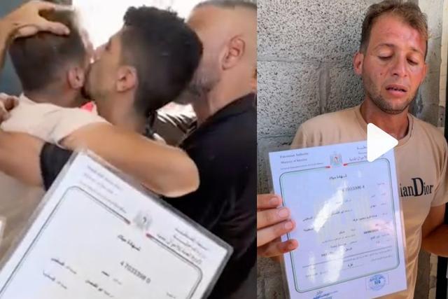 Heartbroken father in tears as Israeli strike kills newborn twins and wife
