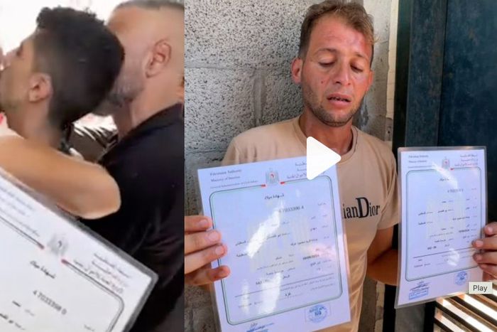 Heartbroken father in tears as Israeli strike kills newborn twins and wife