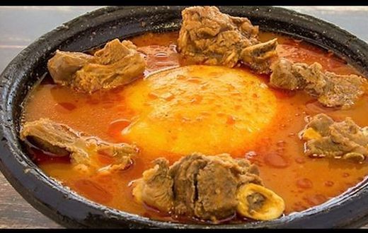 Fufu with light soup