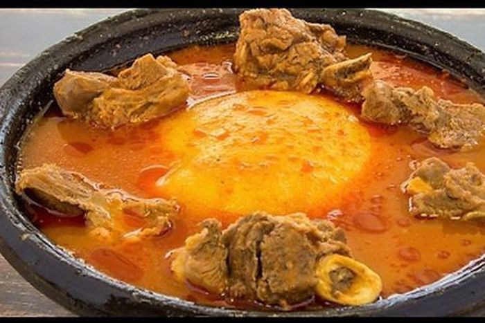 Fufu with light soup