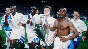 Abedi Pele celebrating after winning UCL.