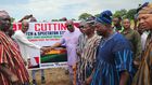 Mahama breaks ground for 500-seater sports complex in Bolew Bamboi