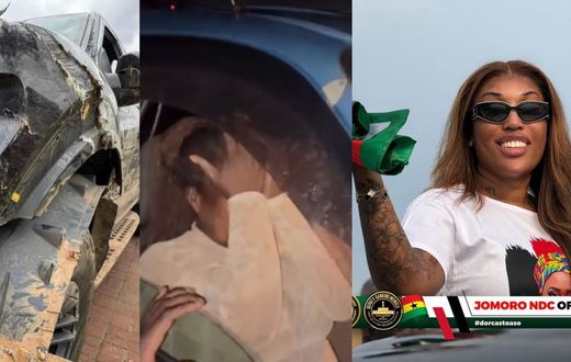 Jomoro MP Dorcas Affo-Toffey and Entourage Narrowly Escape Accident on Takoradi-Cape Coast Highway