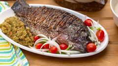 Banku and grilled tilapia