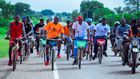 Cyclists lead education drive on importance of peace in Zebilla via 23km ride