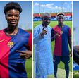 Photos: Barcelona unveil Ghanaian youngsters David Oduro and Abdul Aziz Issah
