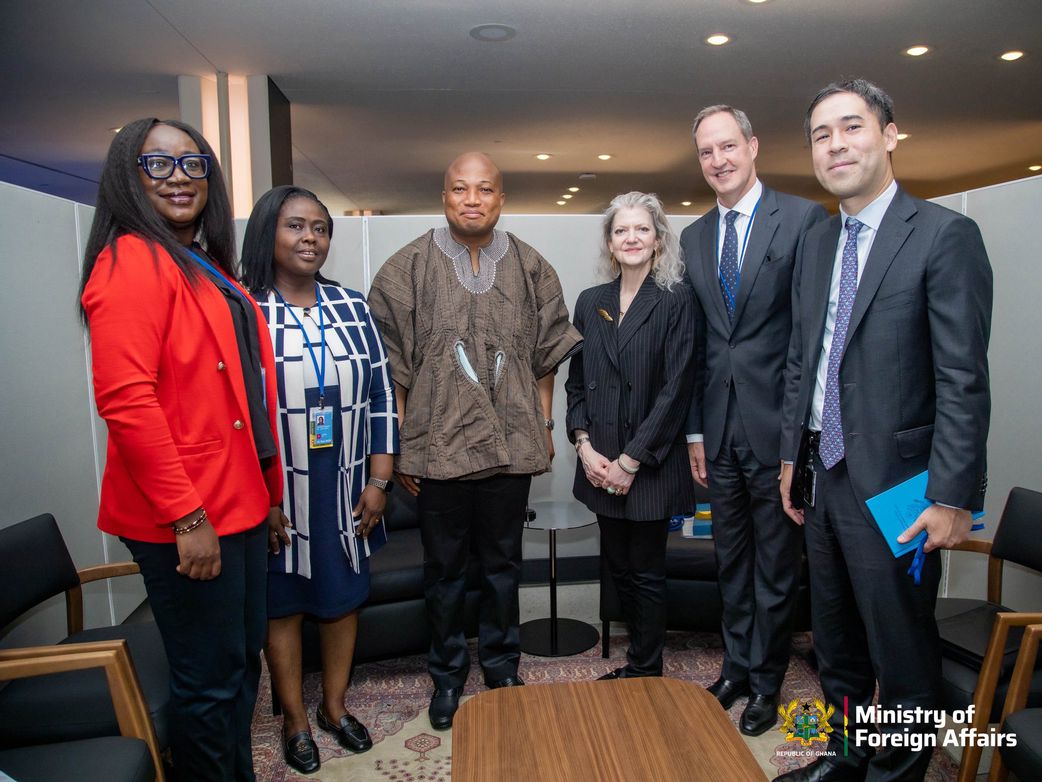 Minister for Foreign Affairs, Samuel Okudzeto Ablakwa with US under Secretary of State for Political Affairs Allison Hooker