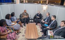 Minister for Foreign Affairs, Samuel Okudzeto Ablakwa with US under Secretary of State for Political Affairs Allison Hooker