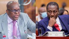 Speaker Alban Bagbin and Alexander Afenyo-Markin