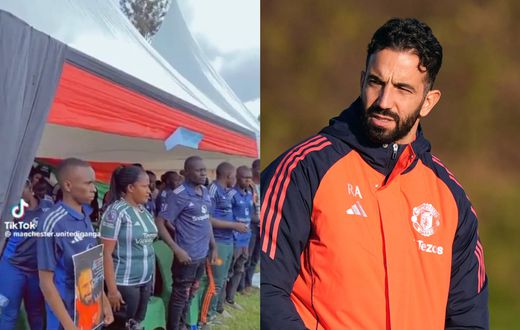 Manchester United fans in Uganda hold a prayer for Ruben Amorim