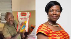 ‘These items cannot buy my vote'- UG security guard over Lydia Alhassan’s 5kg rice, oil pre-election gift