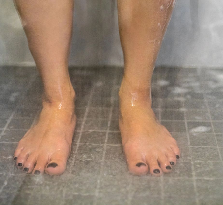 What happens when you urinate while showering?