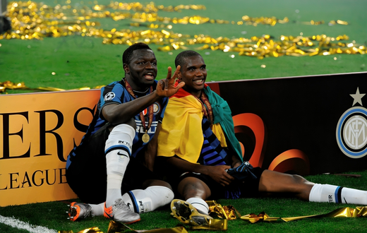 Sulley Muntari and Samuel Eto