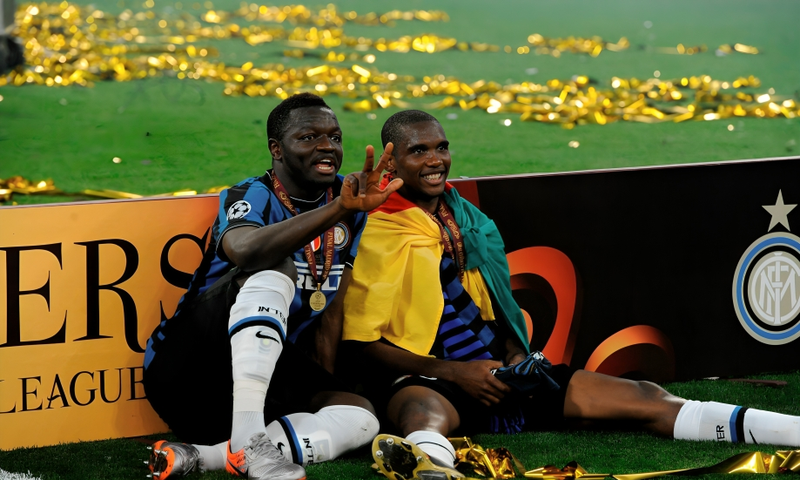 Sulley Muntari and Samuel Eto