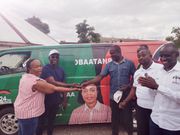Kwame  Awuah-Darko donates van