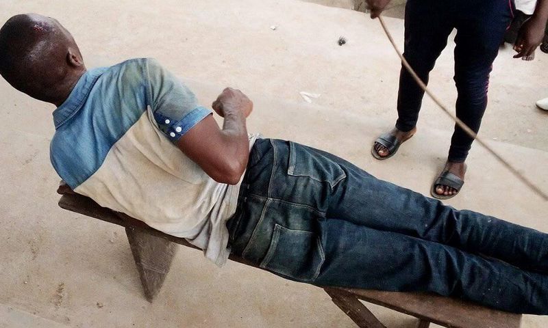 Man-Gets-Strokes-Of-Cane