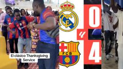 Video: Barcelona fans offer thanksgiving with GH₵20 in church for beating Real Madrid