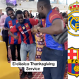Video: Barcelona fans offer thanksgiving with GH₵20 in church for beating Real Madrid