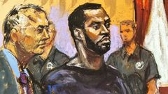 Sean "Diddy" Combs and his defense lawyer Marc Agnifilo at a court hearing.Jane Rosenberg/Reuters