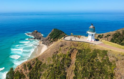 Cape Reinga Lighthouse on New Zealand's North Island is a place of spiritual significance for Maori.